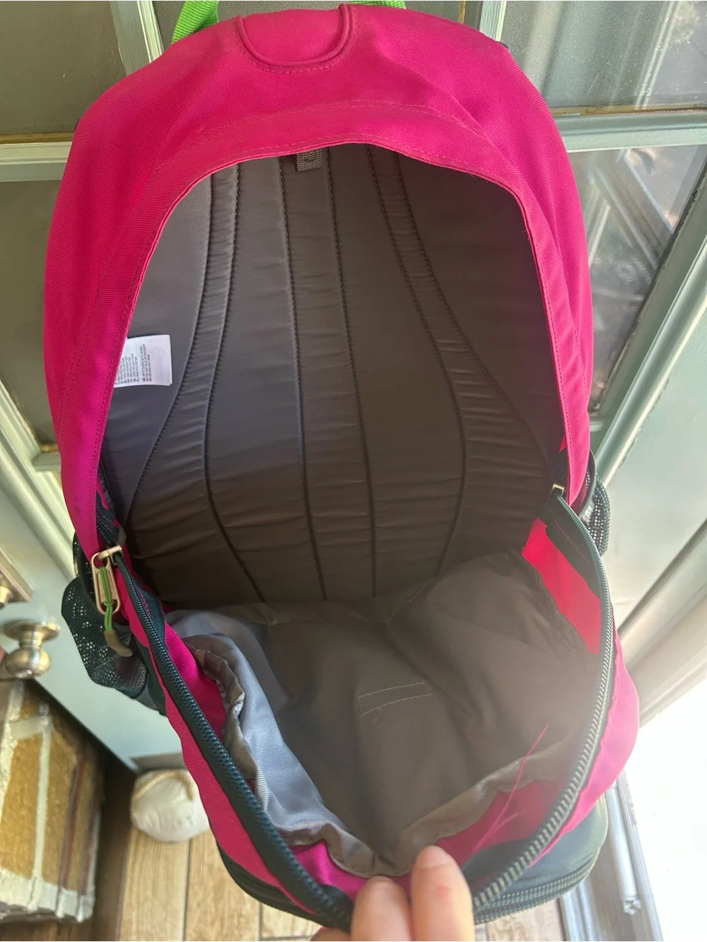The North Face Jester Backpack Laptop Travel  Women’s Magenta Pink Lime Green